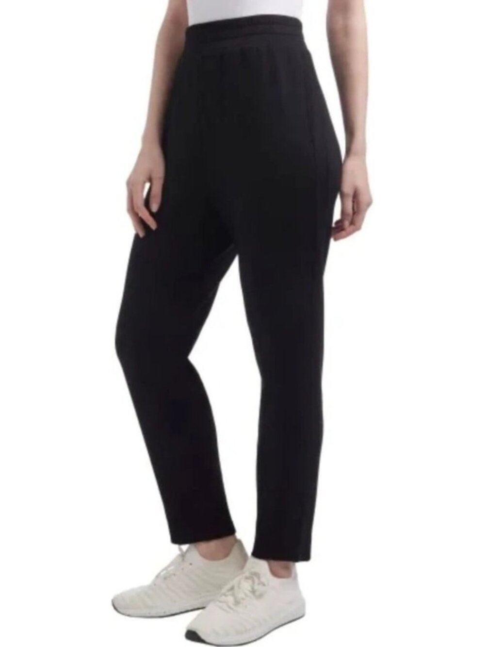 NWT Danskin Women's L Luxe Retro Jogger Stretch Pants Black B1627